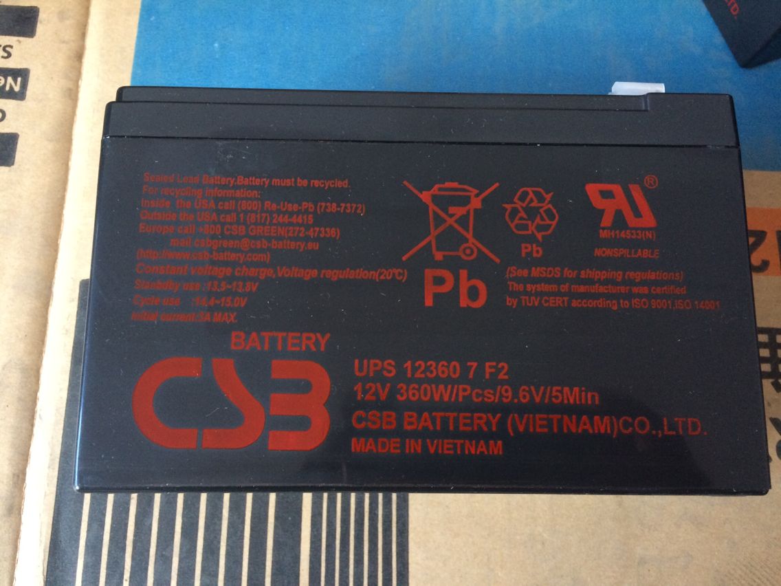 CSB蓄电池HR1234W F2 12v7.2 12v7ah不间断ups消防监控后备电池